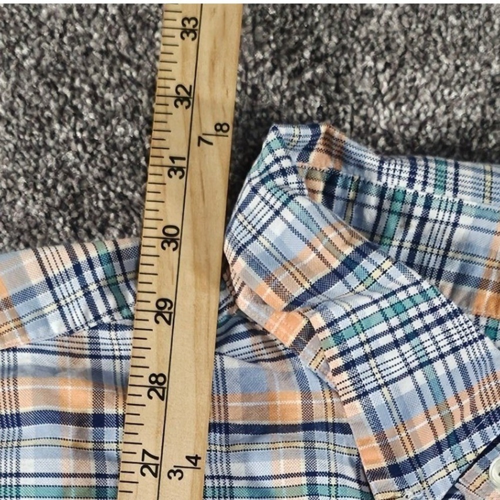 Ralph Lauren Button Down Mens XXL Blue Orange Plaid Classic Fit Cotton Preppy - Picture 5 of 11
